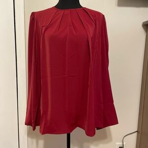 🆕 Round Neck Puff Long Sleeve Blouse